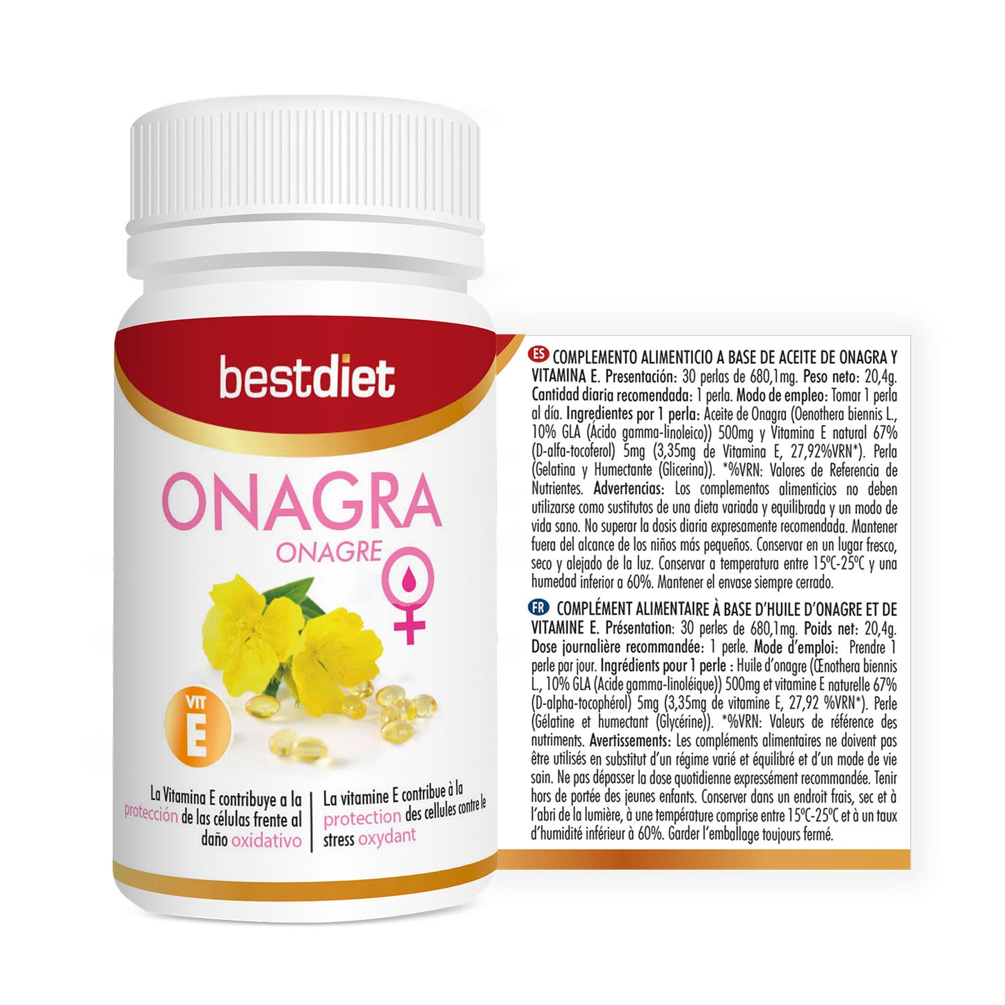 Onagra con Vitamina E – Bienestar Femenino Natural